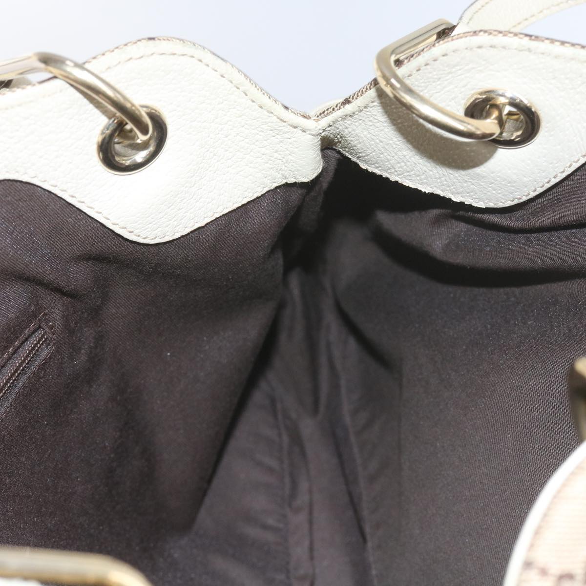 GUCCI GG Canvas Tote Bag Beige 121023 60518