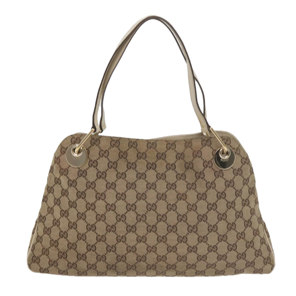 GUCCI GG Canvas Tote Bag Beige 121023 60518