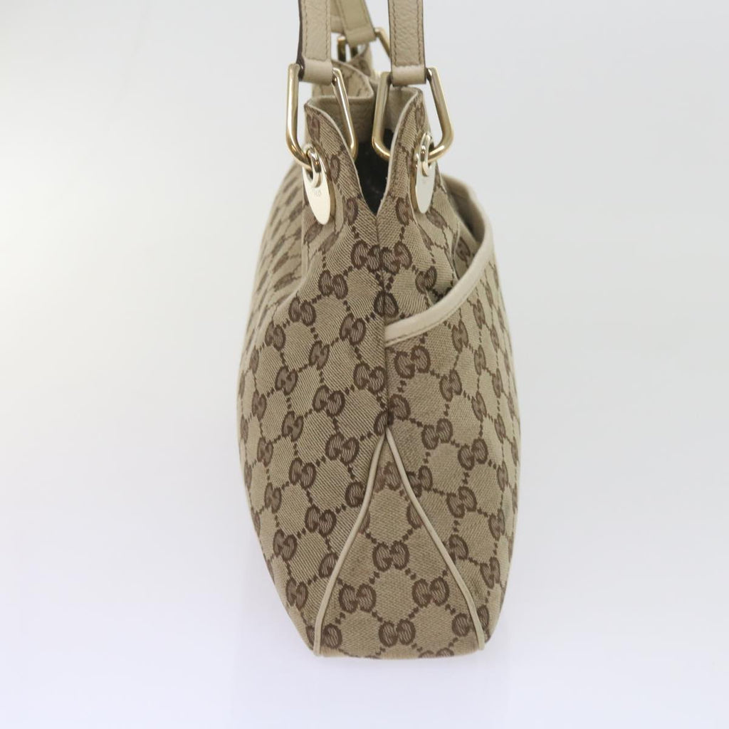 GUCCI GG Canvas Tote Bag Beige 121023 60518