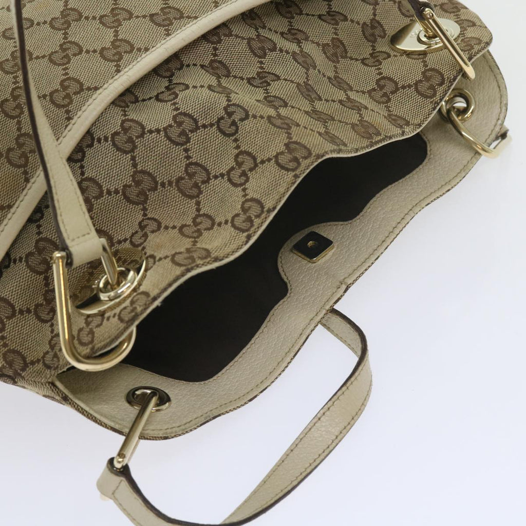 GUCCI GG Canvas Tote Bag Beige 121023 60518