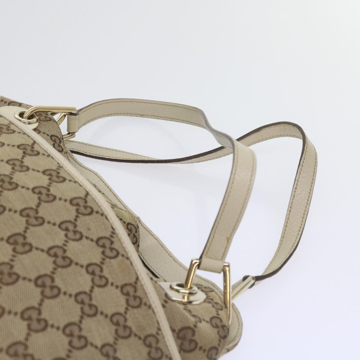 GUCCI GG Canvas Tote Bag Beige 121023 60518