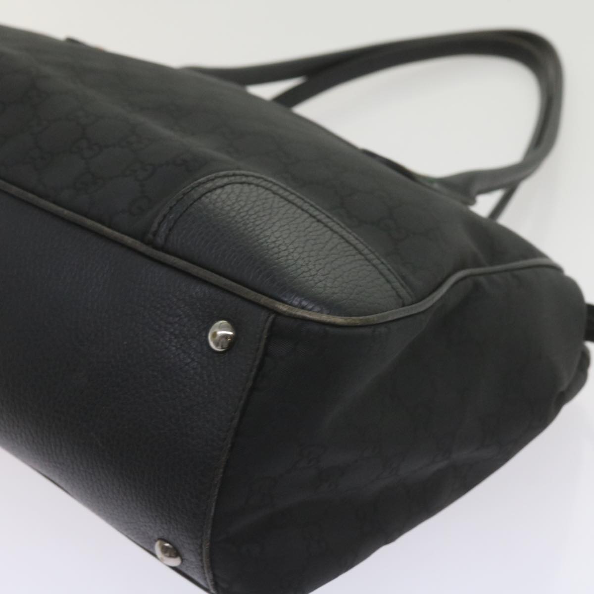 GUCCI GG Canvas Web Sherry Line Tote Bag Black Red Green 293599 60519