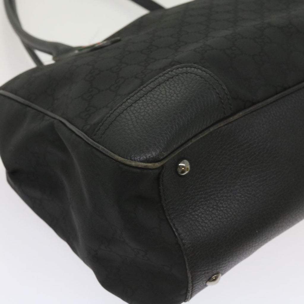 GUCCI GG Canvas Web Sherry Line Tote Bag Black Red Green 293599 60519