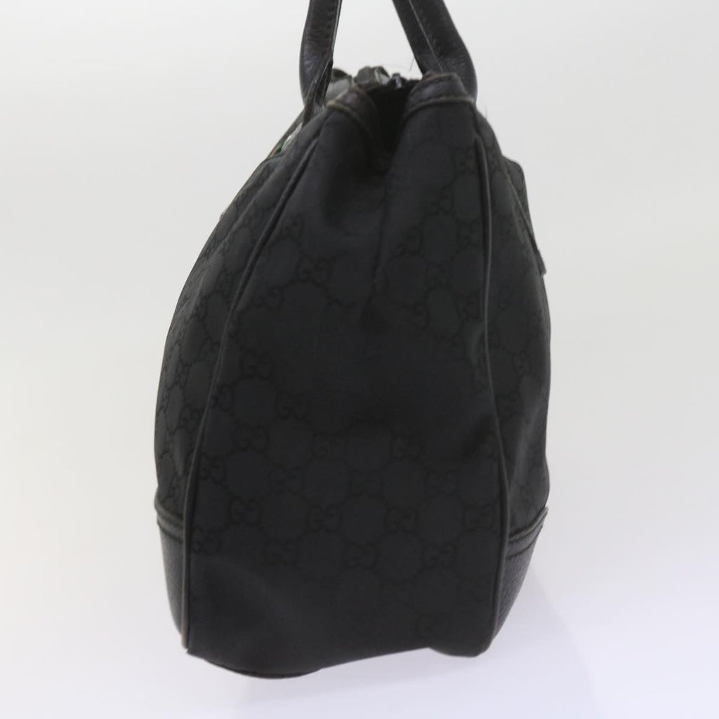 GUCCI GG Canvas Web Sherry Line Tote Bag Black Red Green 293599 60519