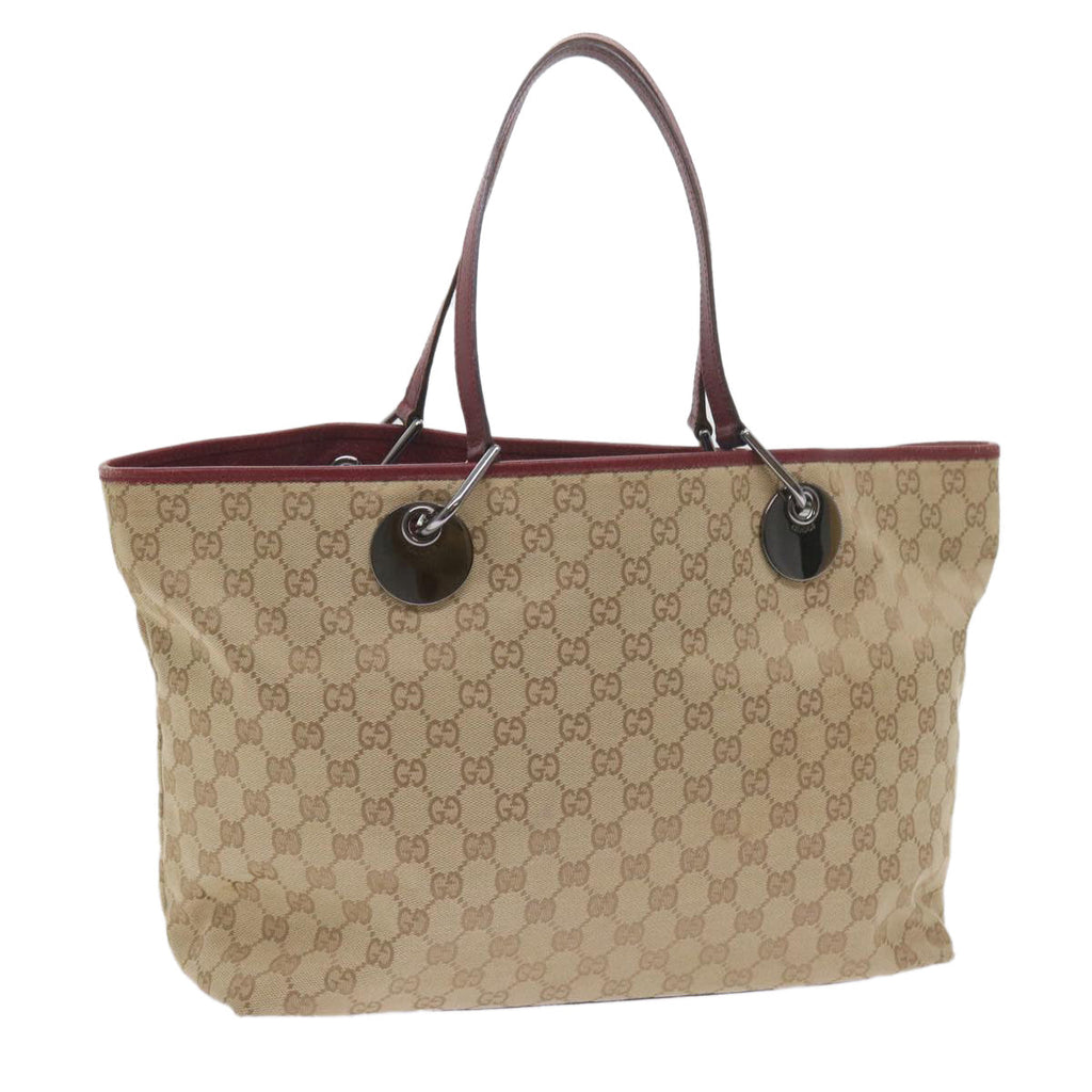 GUCCI GG Canvas Tote Bag Beige 120838 60521