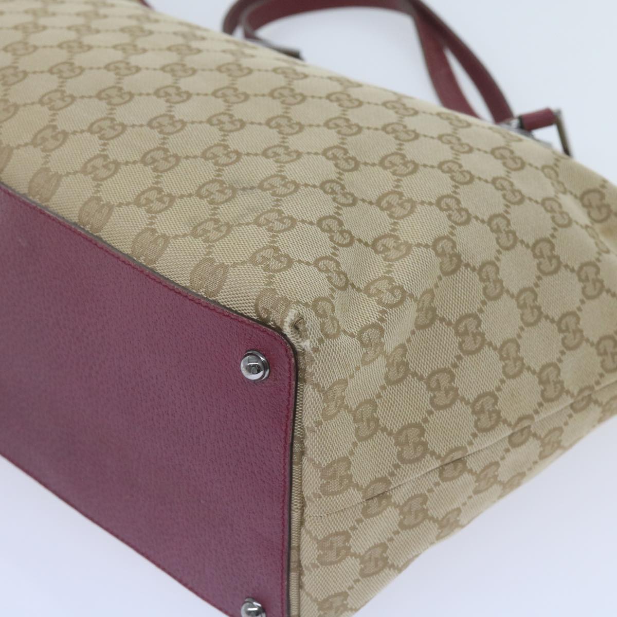 GUCCI GG Canvas Tote Bag Beige 120838 60521