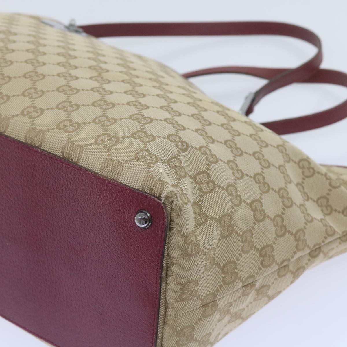 GUCCI GG Canvas Tote Bag Beige 120838 60521
