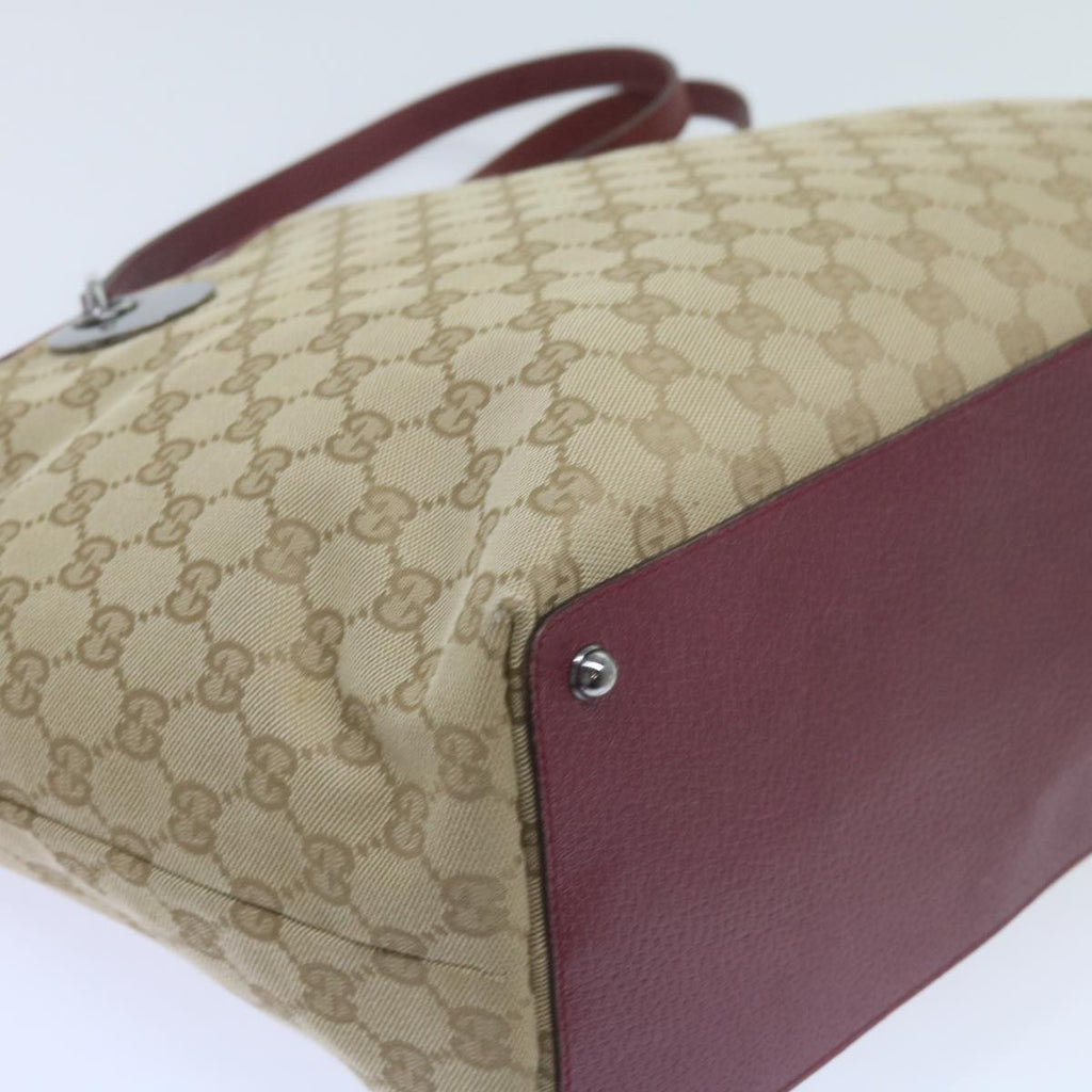 GUCCI GG Canvas Tote Bag Beige 120838 60521
