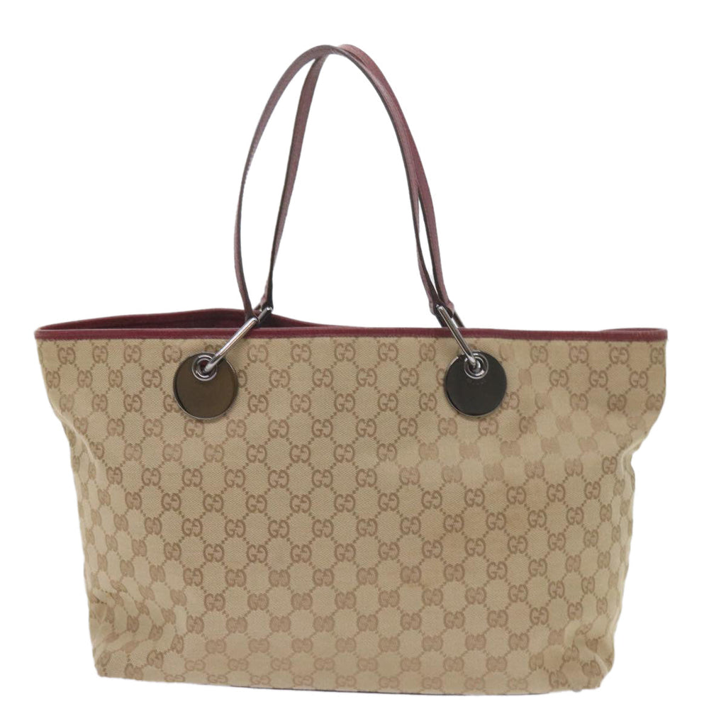 GUCCI GG Canvas Tote Bag Beige 120838 60521