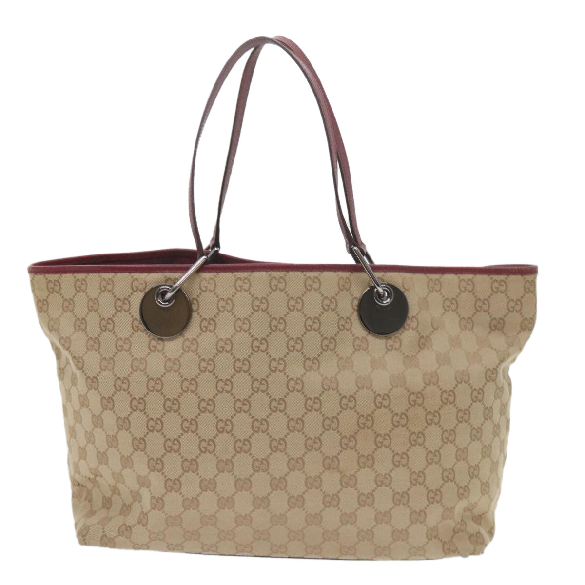 GUCCI GG Canvas Tote Bag Beige 120838 60521