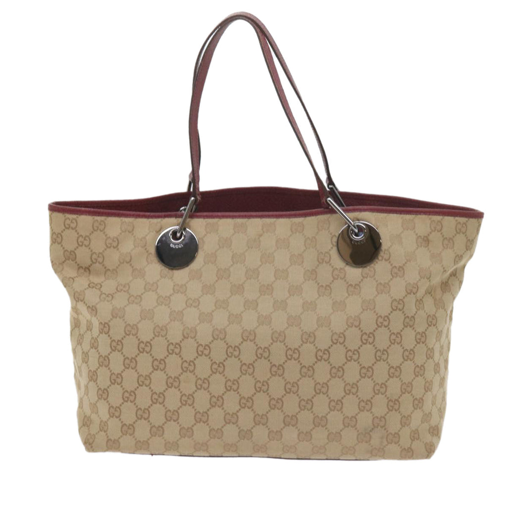 GUCCI GG Canvas Tote Bag Beige 120838 60521
