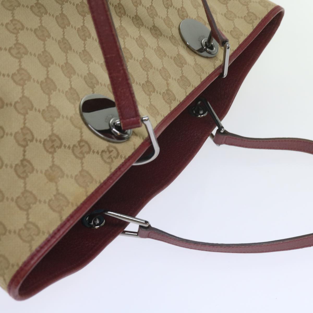 GUCCI GG Canvas Tote Bag Beige 120838 60521