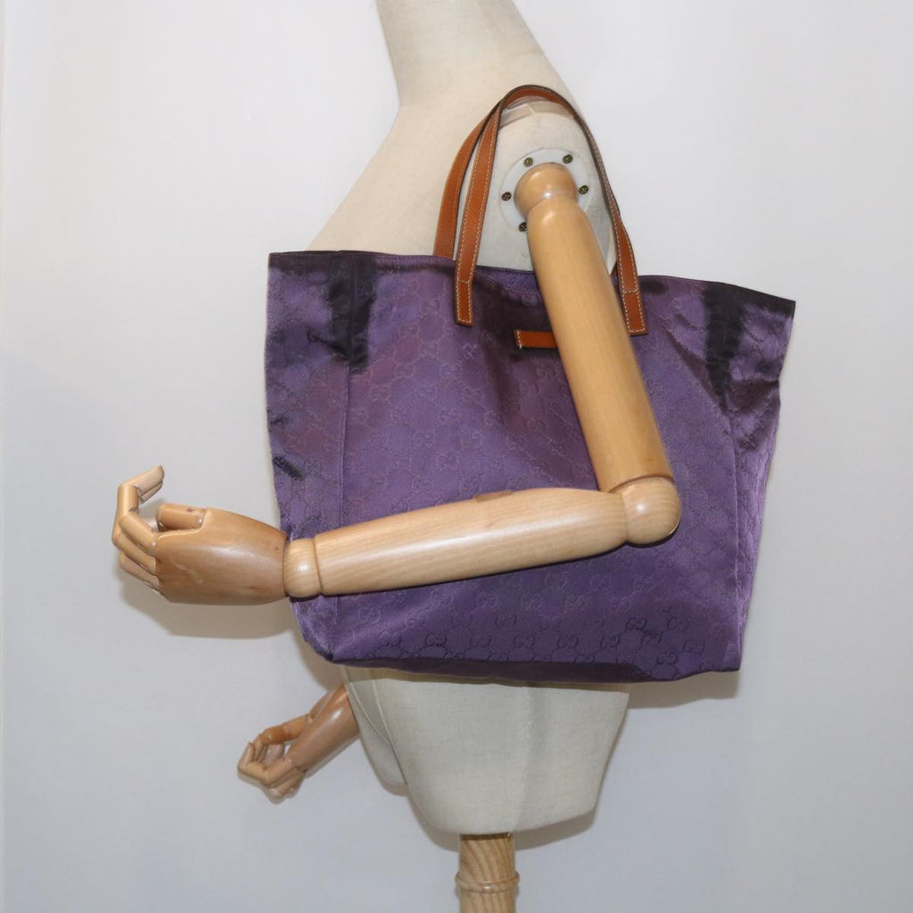 GUCCI GG Canvas Tote Bag Purple 282439 60524