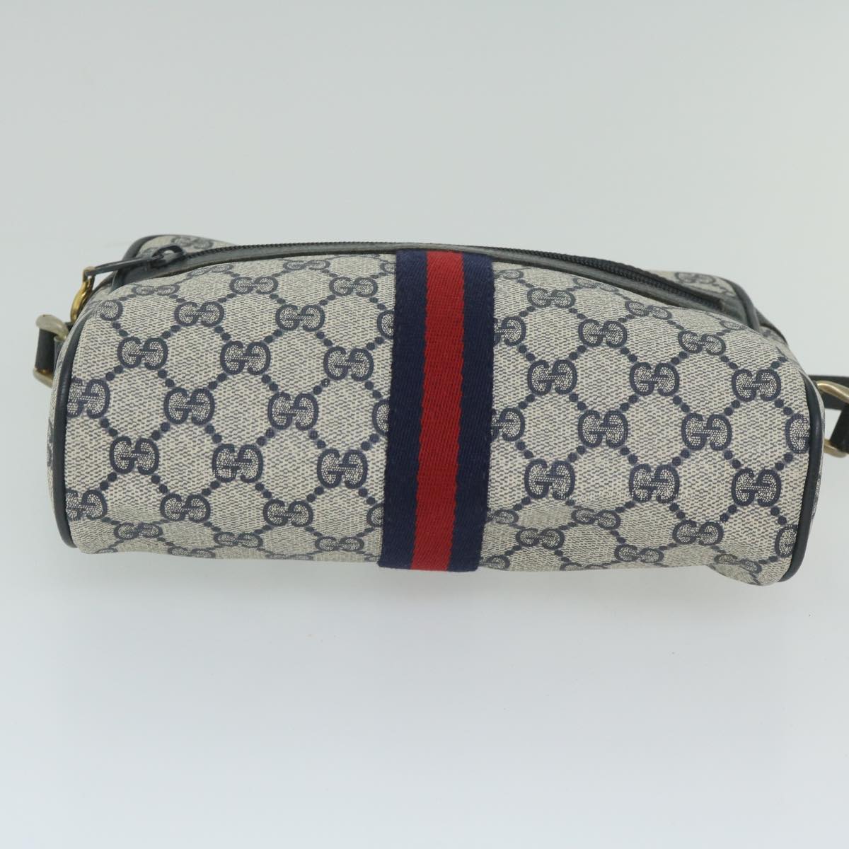 GUCCI GG Supreme Sherry Line Shoulder Bag Red Navy 904 02 004 60571