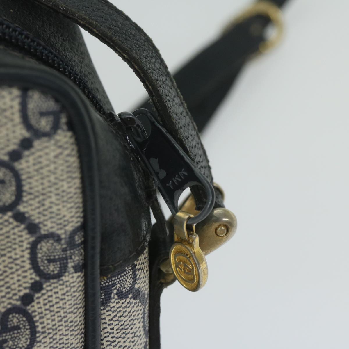GUCCI GG Supreme Sherry Line Shoulder Bag Red Navy 904 02 004 60571