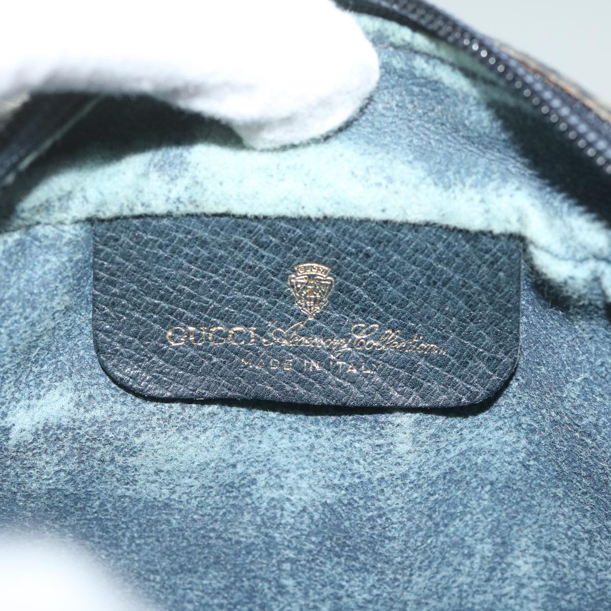 GUCCI GG Supreme Sherry Line Shoulder Bag Red Navy 904 02 004 60571