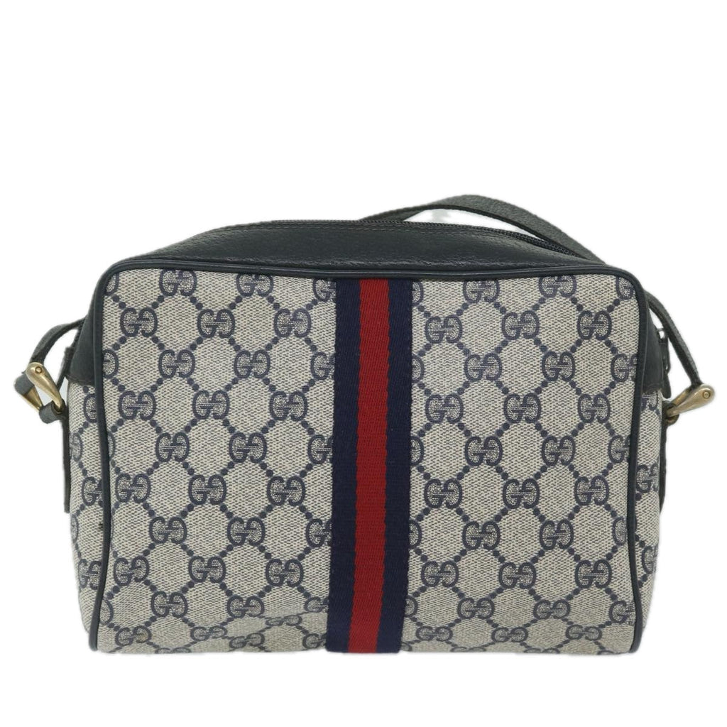 GUCCI GG Supreme Sherry Line Shoulder Bag Red Navy 904 02 004 60571