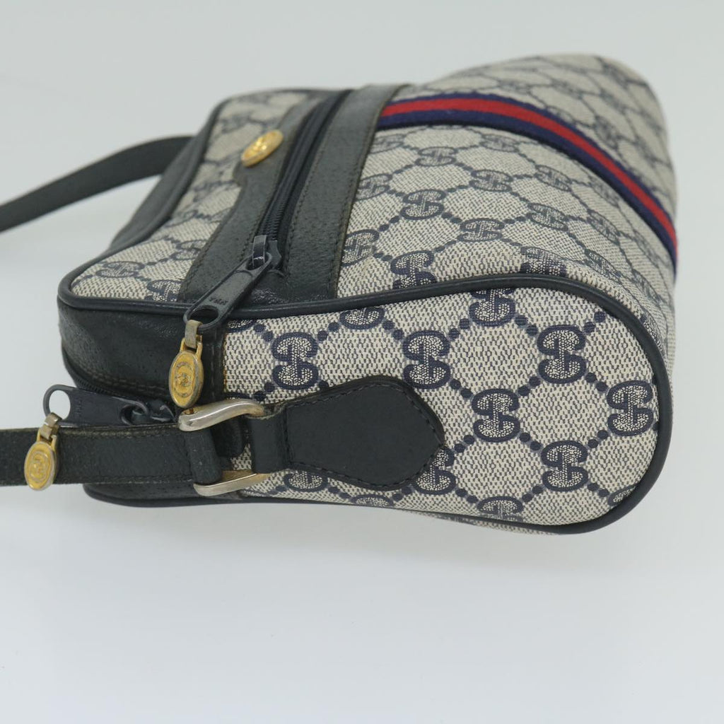 GUCCI GG Supreme Sherry Line Shoulder Bag Red Navy 904 02 004 60571