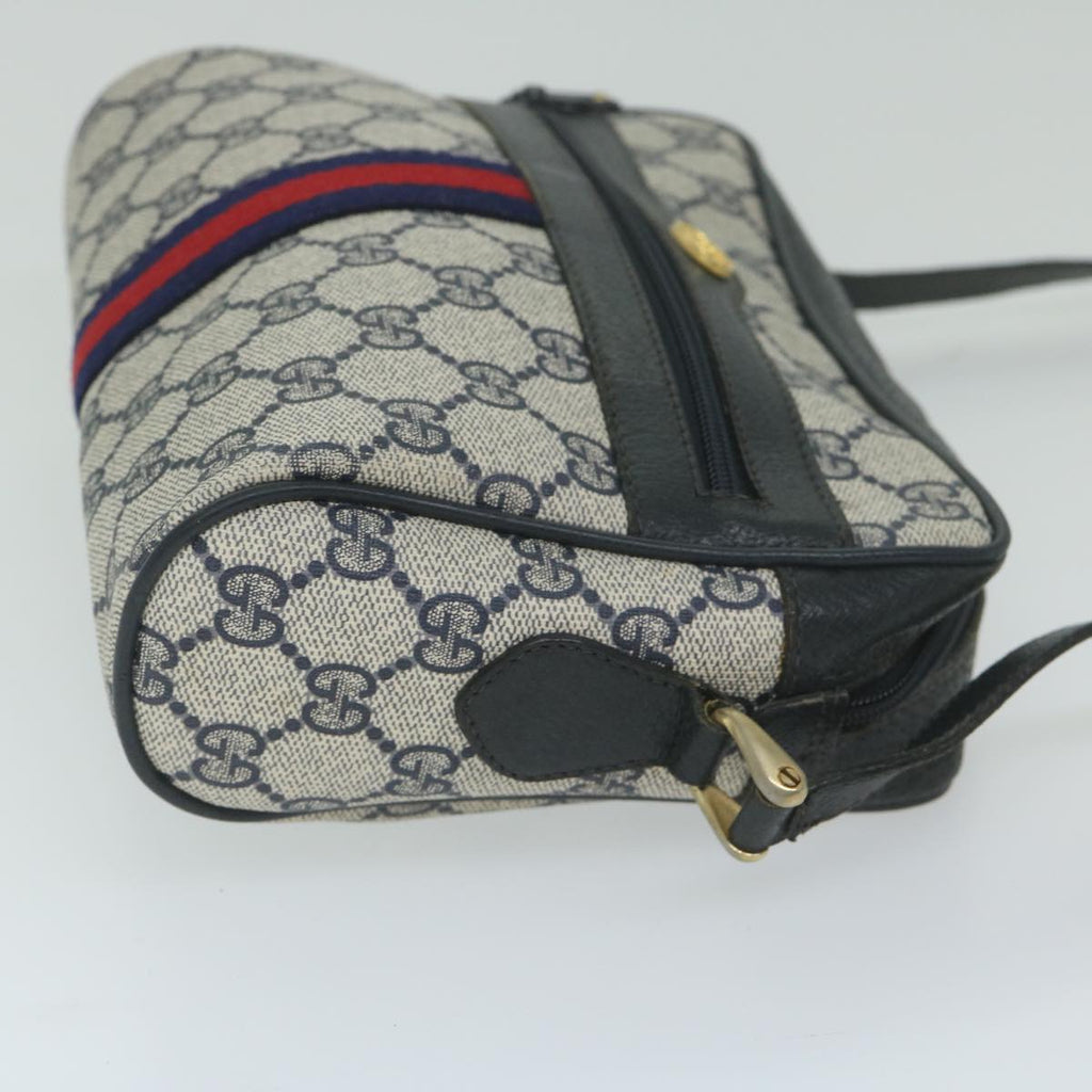 GUCCI GG Supreme Sherry Line Shoulder Bag Red Navy 904 02 004 60571