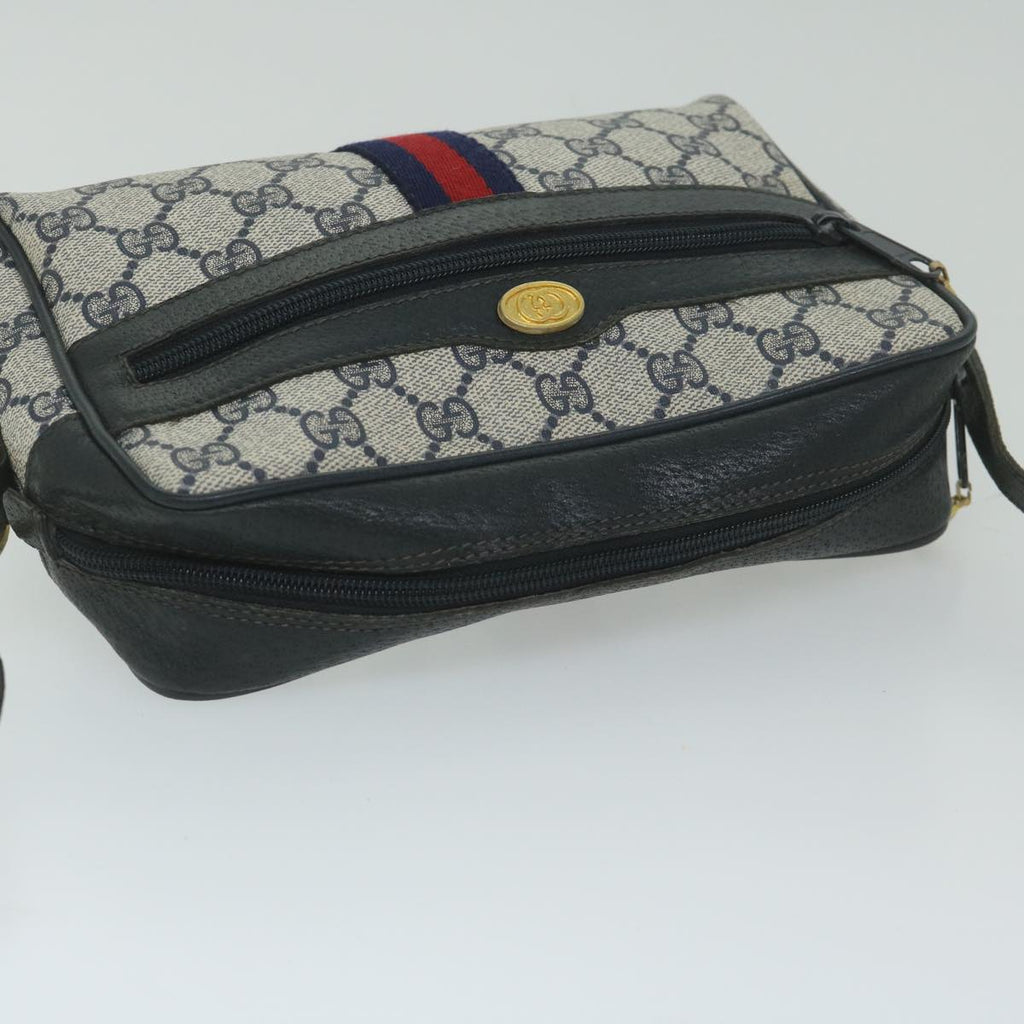 GUCCI GG Supreme Sherry Line Shoulder Bag Red Navy 904 02 004 60571