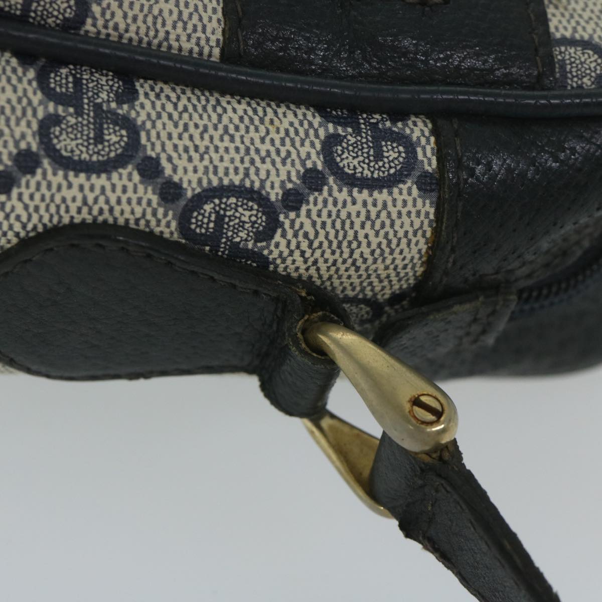 GUCCI GG Supreme Sherry Line Shoulder Bag Red Navy 904 02 004 60571