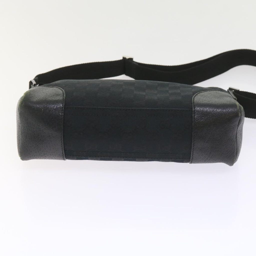 GUCCI GG Canvas Shoulder Bag Black 114273 60584