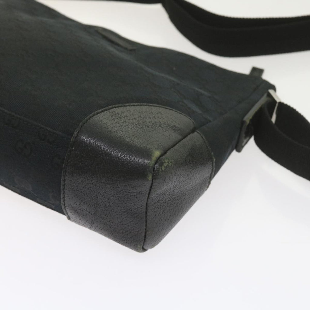 GUCCI GG Canvas Shoulder Bag Black 114273 60584