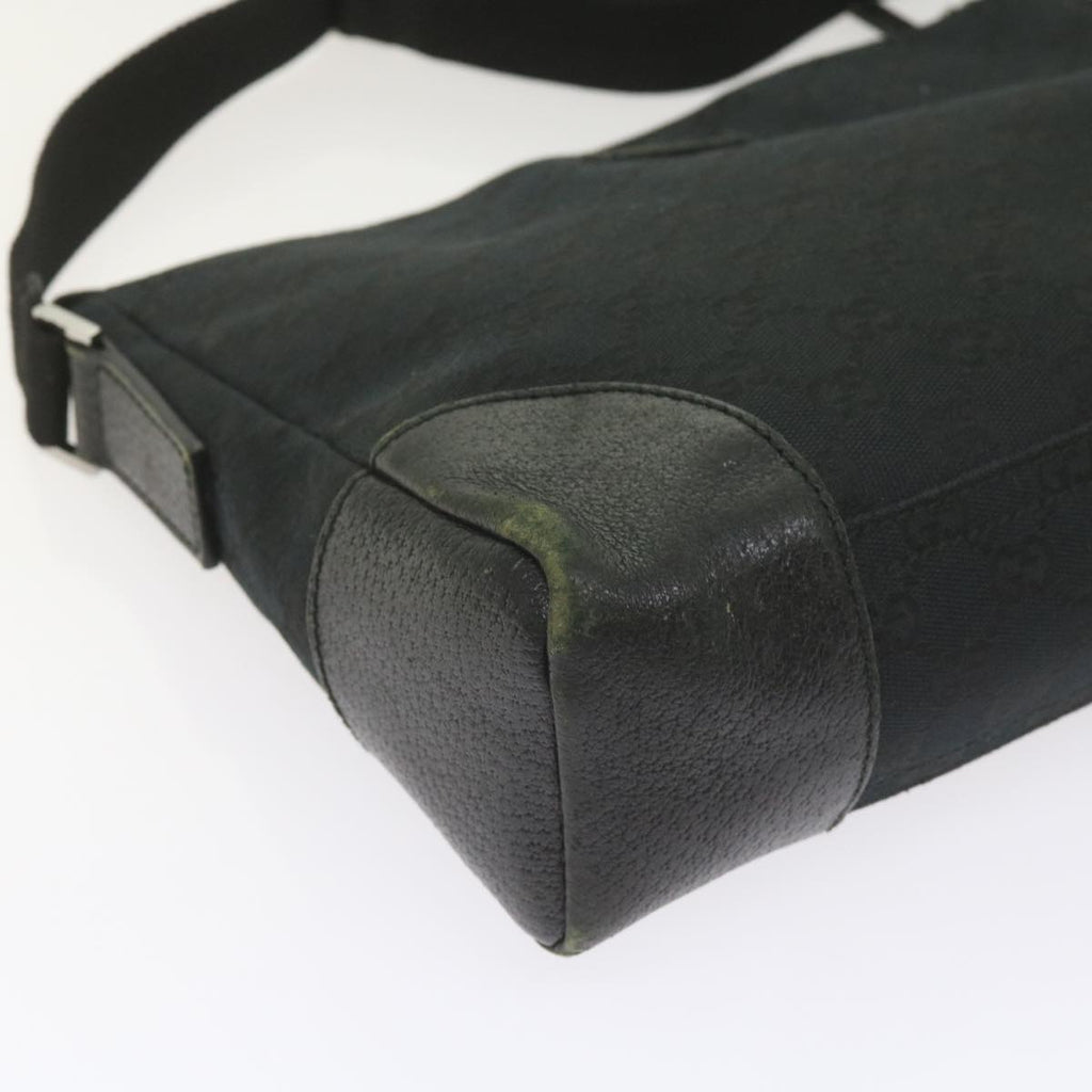 GUCCI GG Canvas Shoulder Bag Black 114273 60584