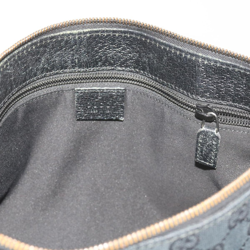 GUCCI GG Canvas Shoulder Bag Black 114273 60584