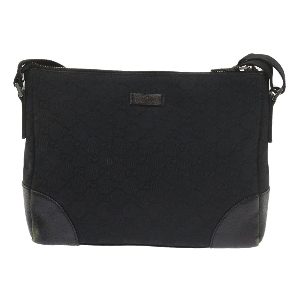 GUCCI GG Canvas Shoulder Bag Black 114273 60584