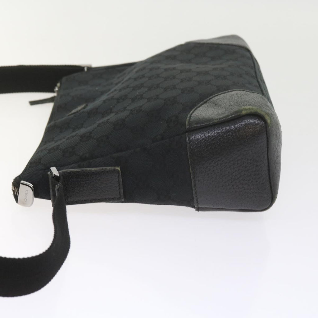 GUCCI GG Canvas Shoulder Bag Black 114273 60584