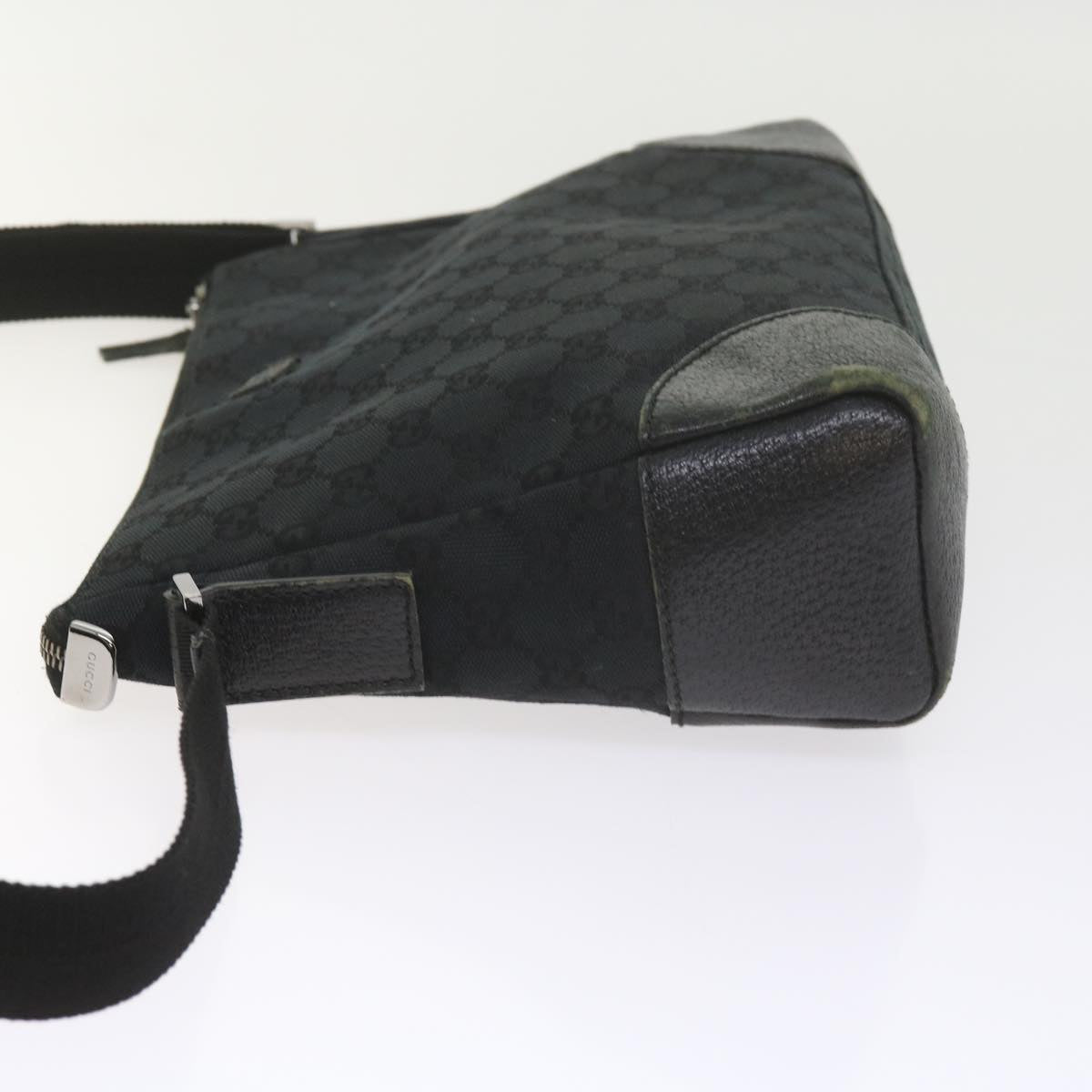 GUCCI GG Canvas Shoulder Bag Black 114273 60584