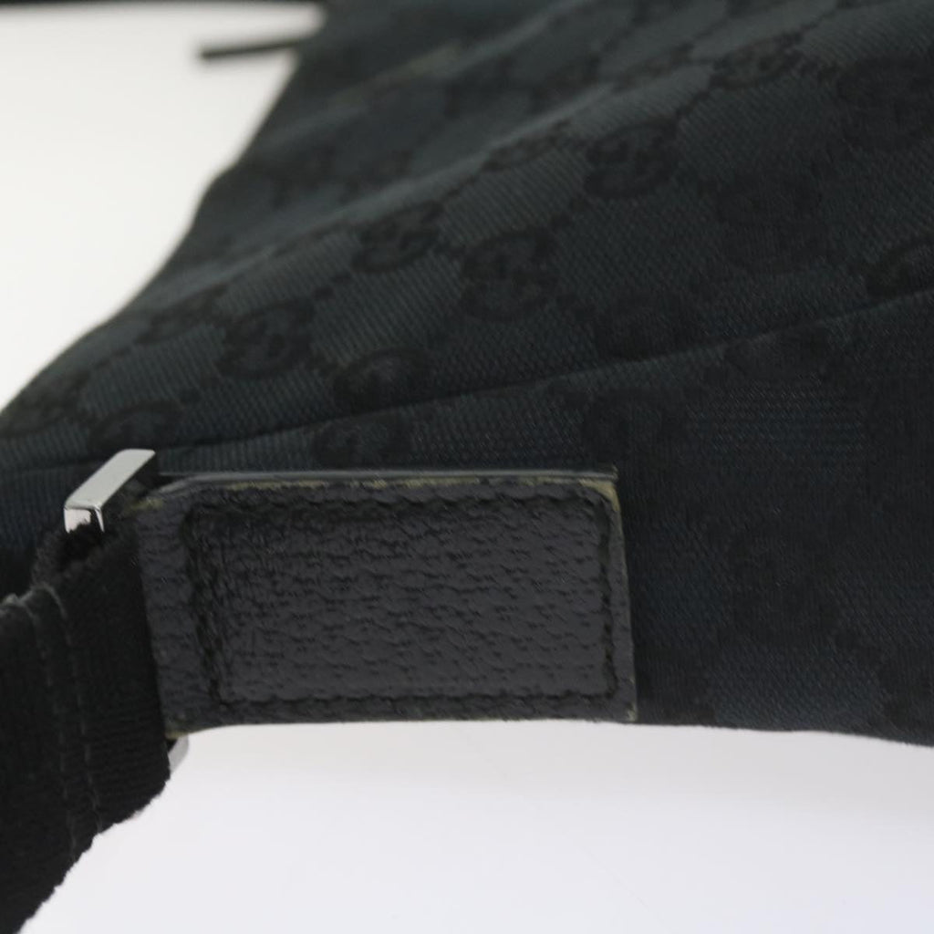 GUCCI GG Canvas Shoulder Bag Black 114273 60584