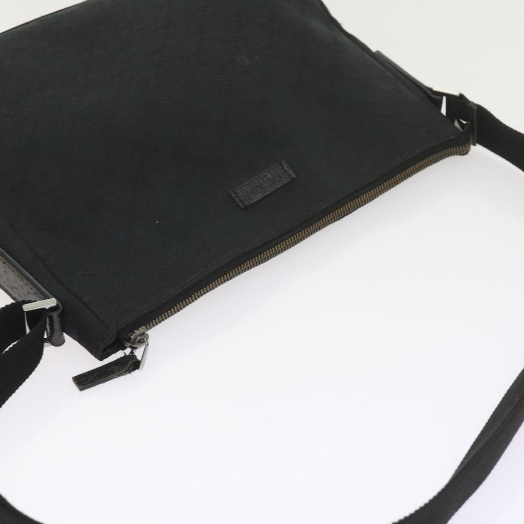 GUCCI GG Canvas Shoulder Bag Black 114273 60584