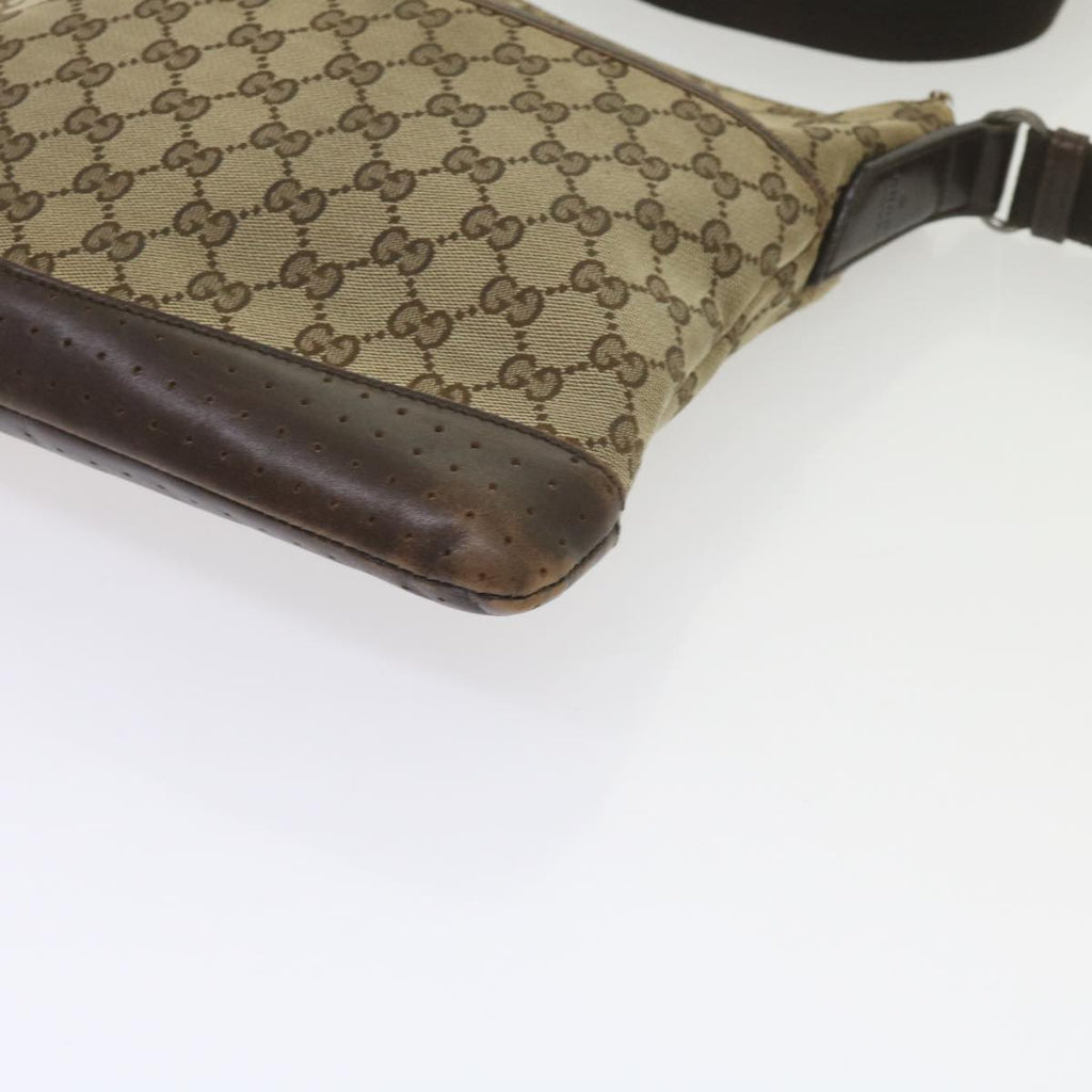 GUCCI GG Canvas Shoulder Bag Beige 145857 60606