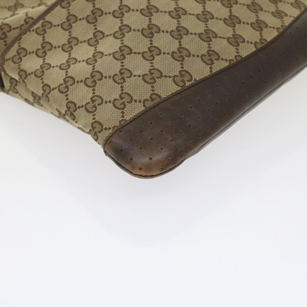 GUCCI GG Canvas Shoulder Bag Beige 145857 60606