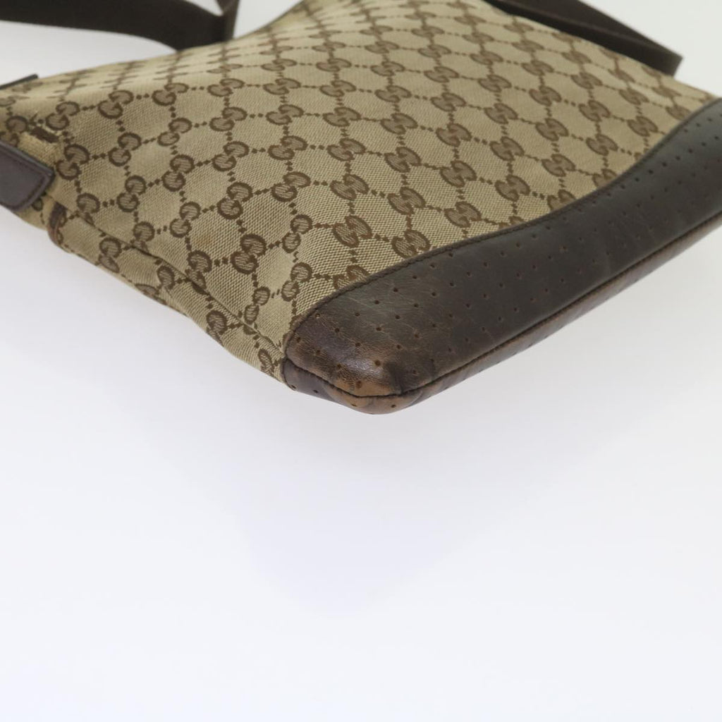 GUCCI GG Canvas Shoulder Bag Beige 145857 60606