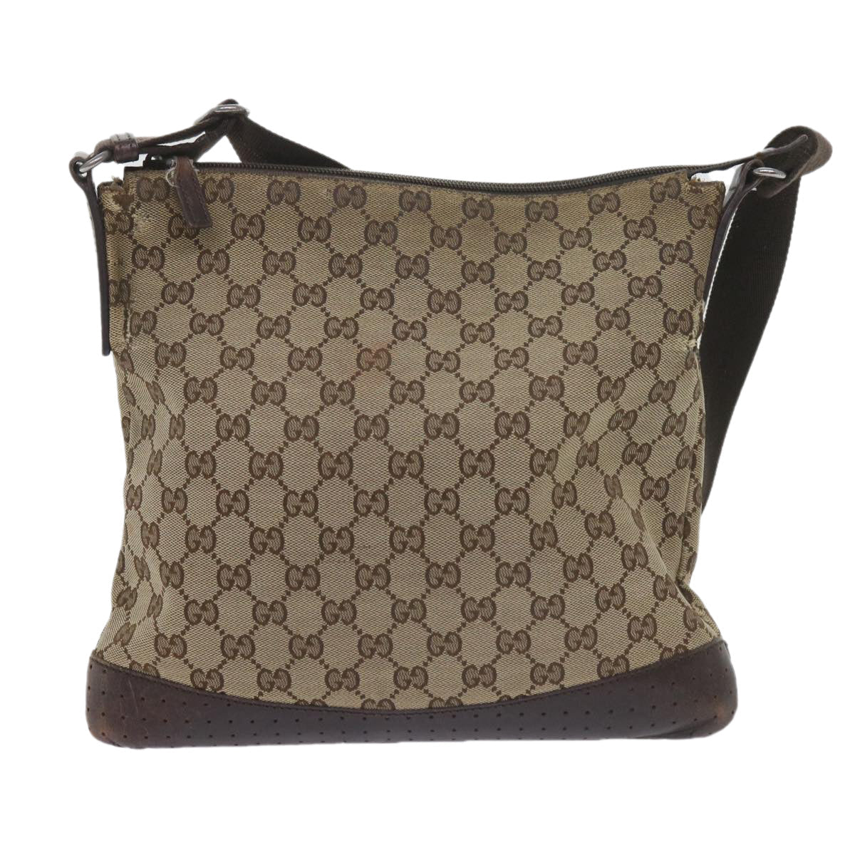 GUCCI GG Canvas Shoulder Bag Beige 145857 60606