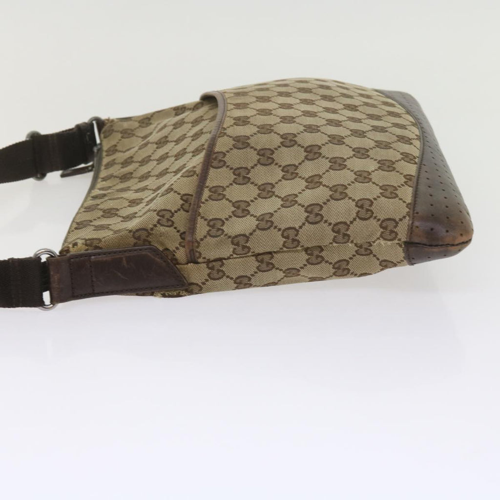 GUCCI GG Canvas Shoulder Bag Beige 145857 60606