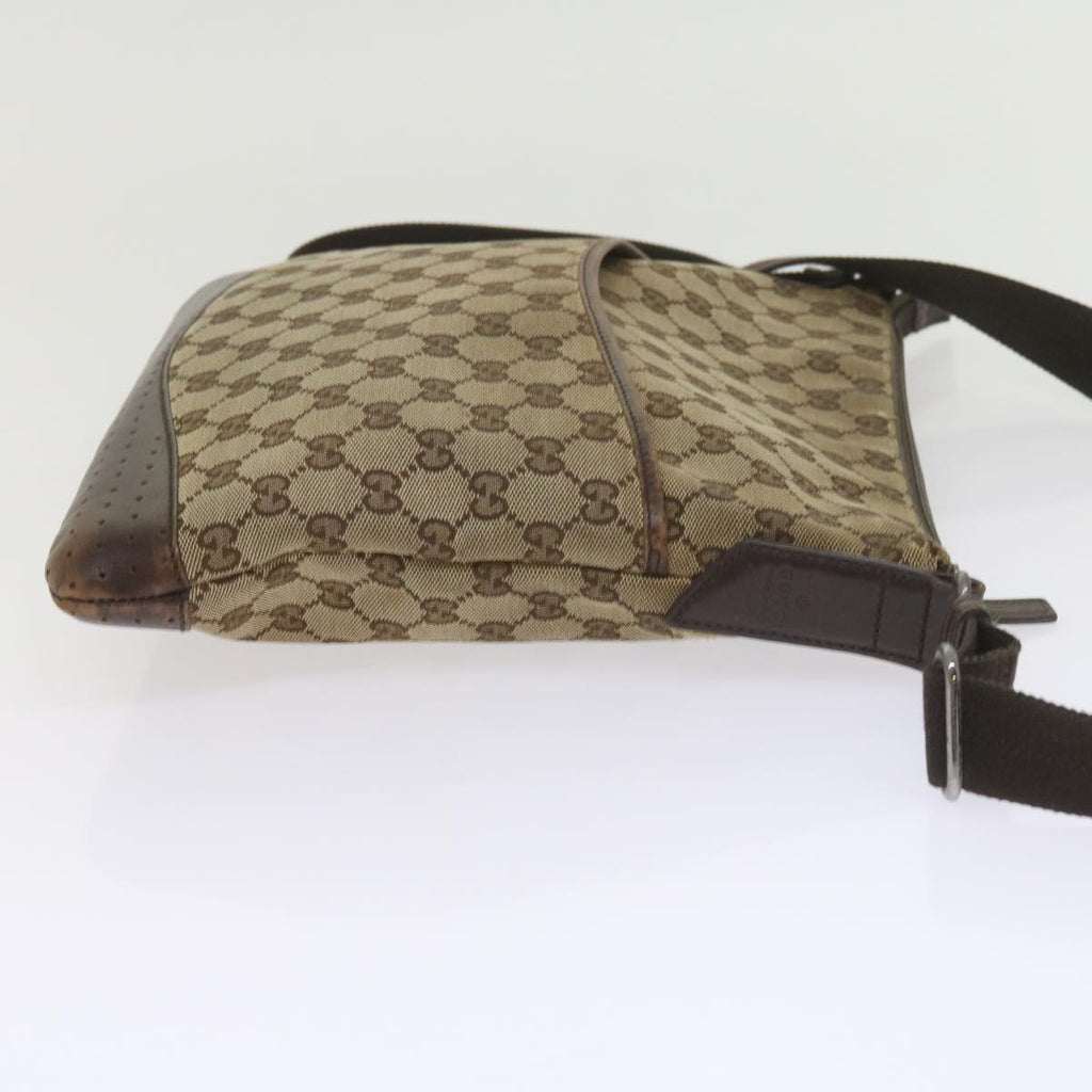 GUCCI GG Canvas Shoulder Bag Beige 145857 60606