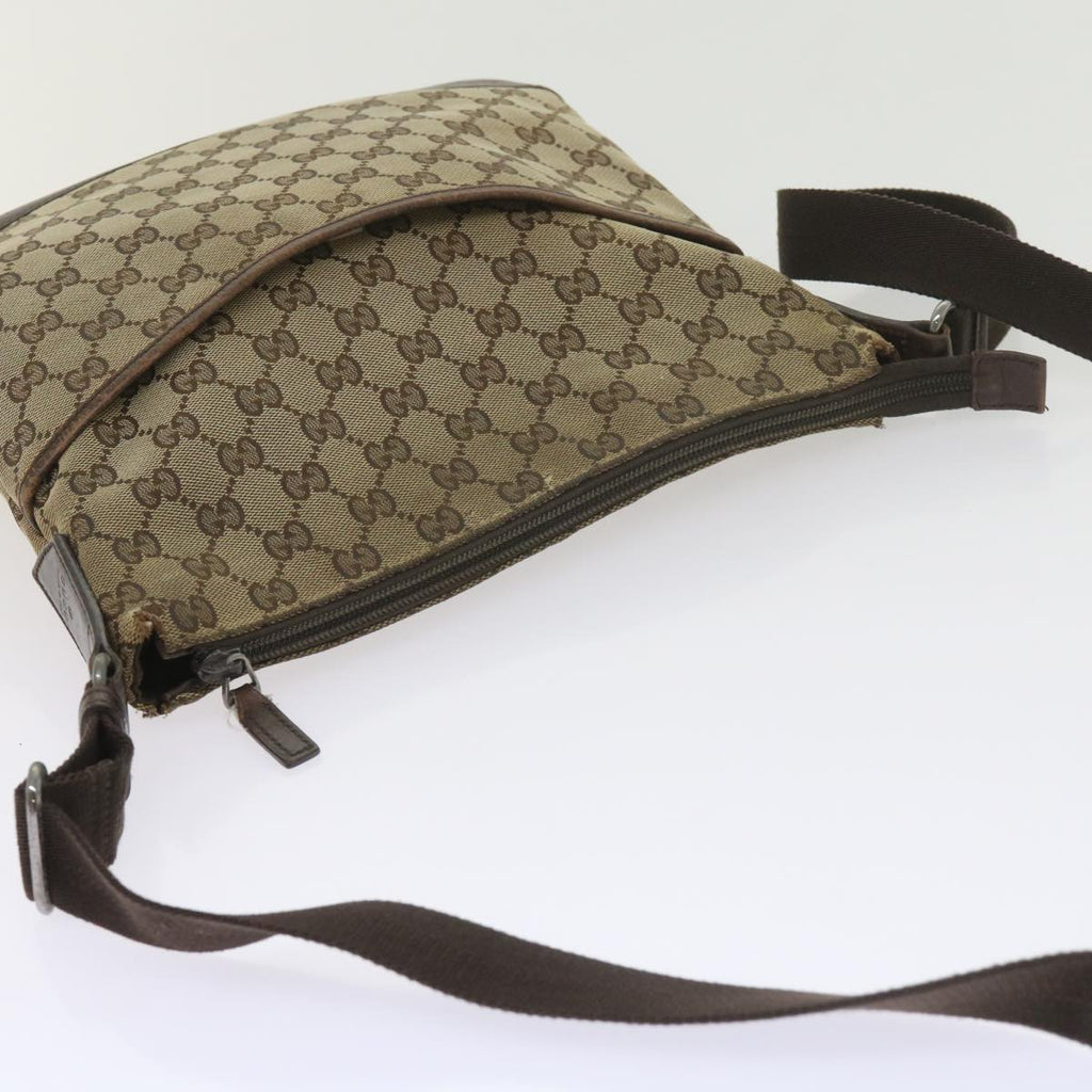 GUCCI GG Canvas Shoulder Bag Beige 145857 60606