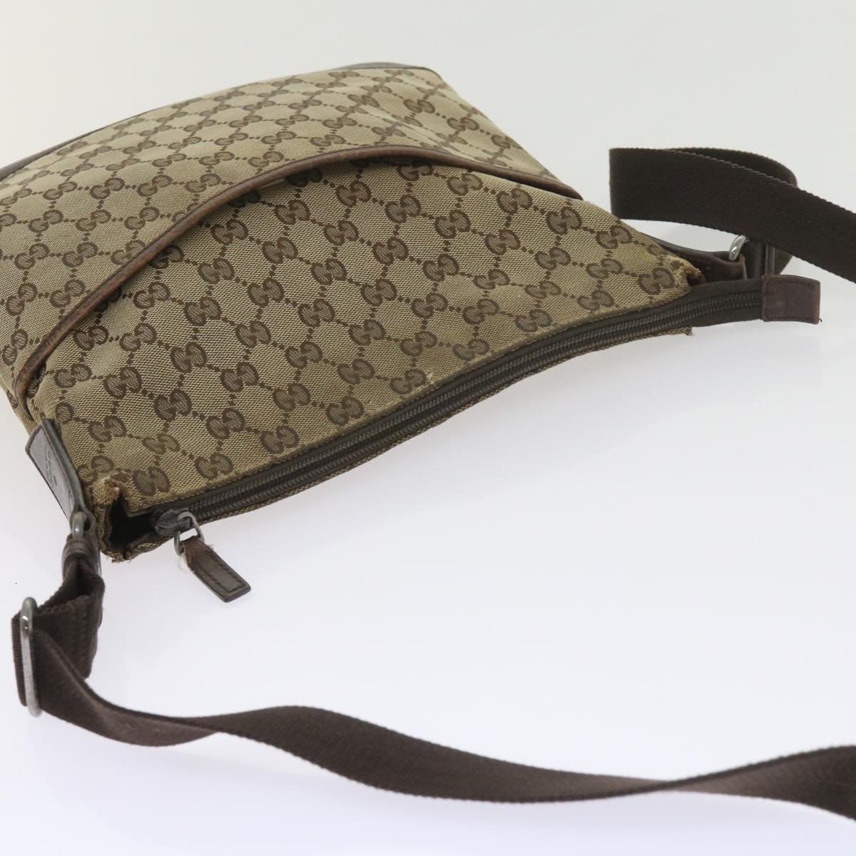 GUCCI GG Canvas Shoulder Bag Beige 145857 60606