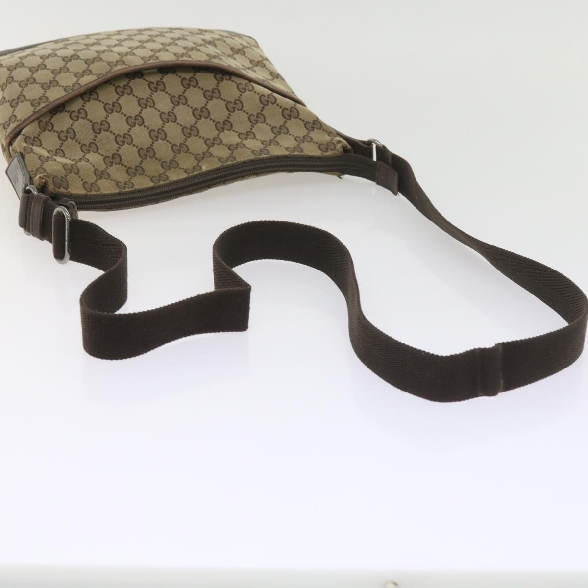 GUCCI GG Canvas Shoulder Bag Beige 145857 60606