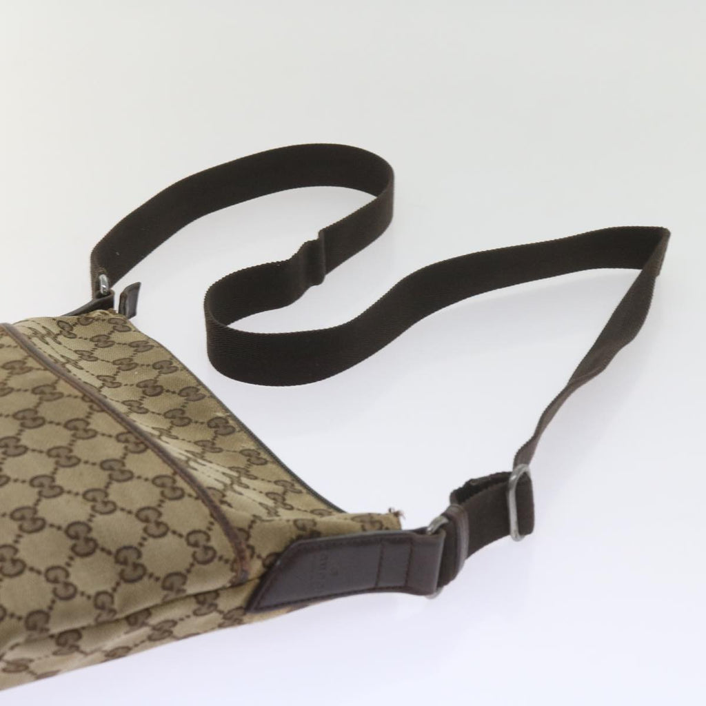 GUCCI GG Canvas Shoulder Bag Beige 145857 60606