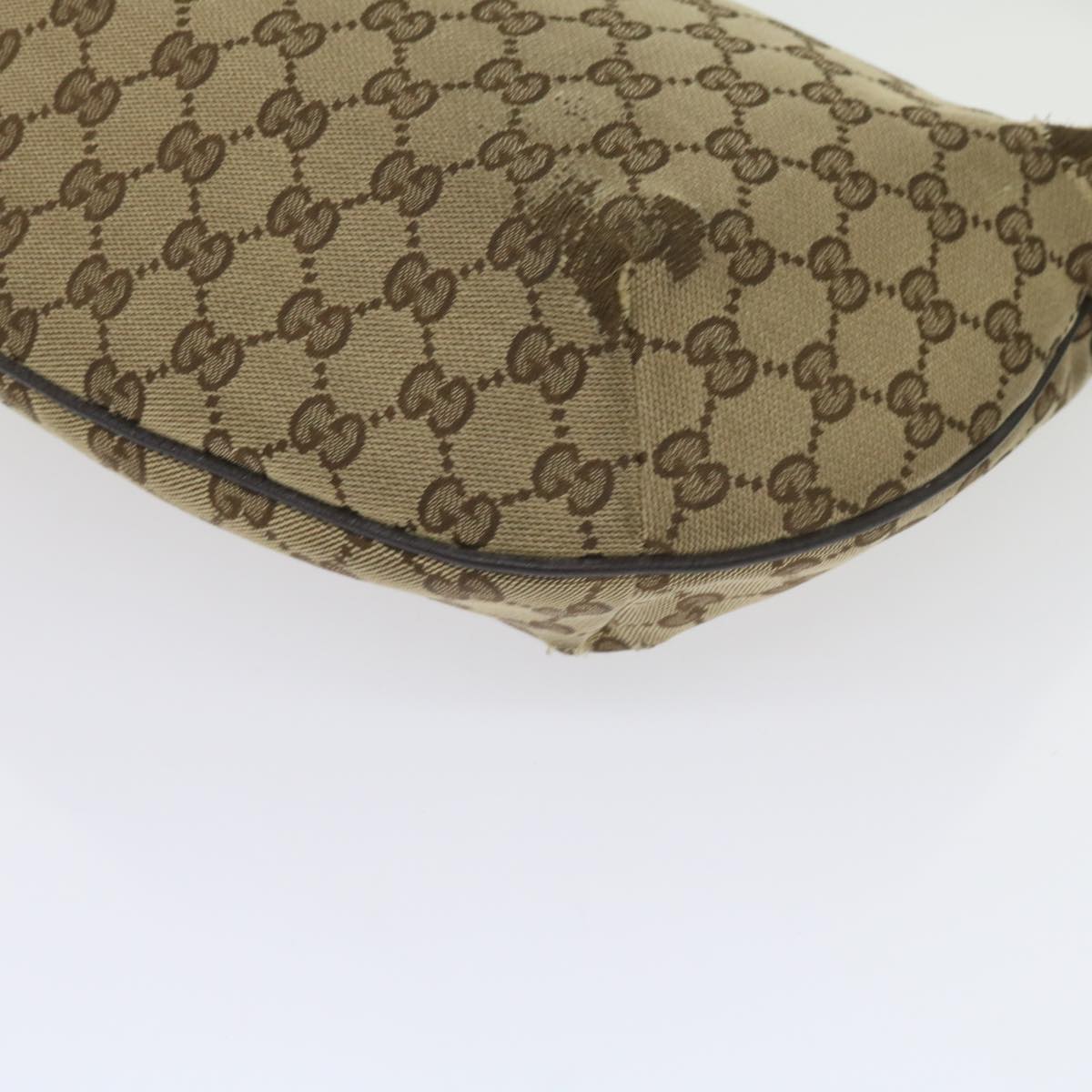 GUCCI GG Canvas Shoulder Bag Beige 181092 60607