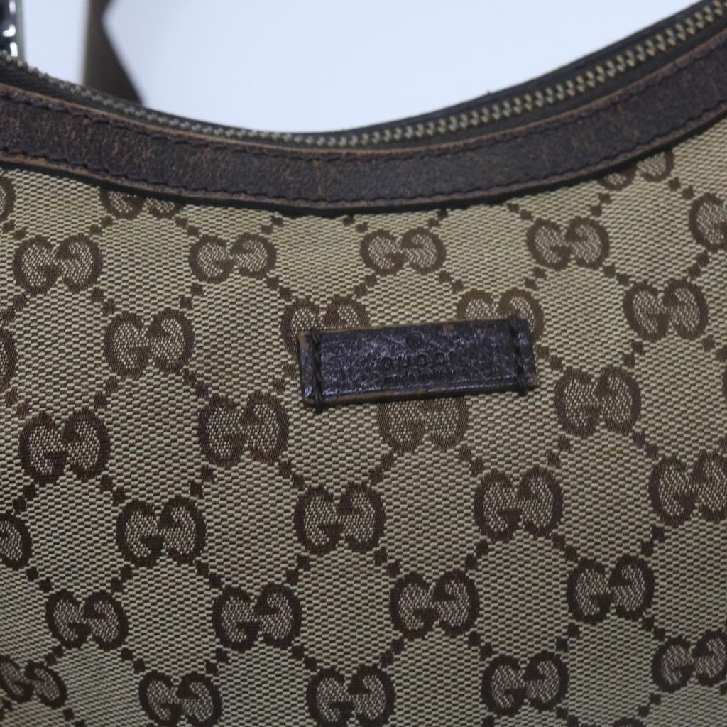 GUCCI GG Canvas Shoulder Bag Beige 181092 60607