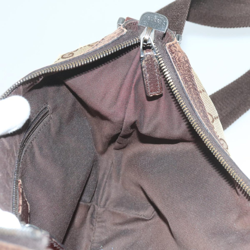 GUCCI GG Canvas Shoulder Bag Beige 181092 60607