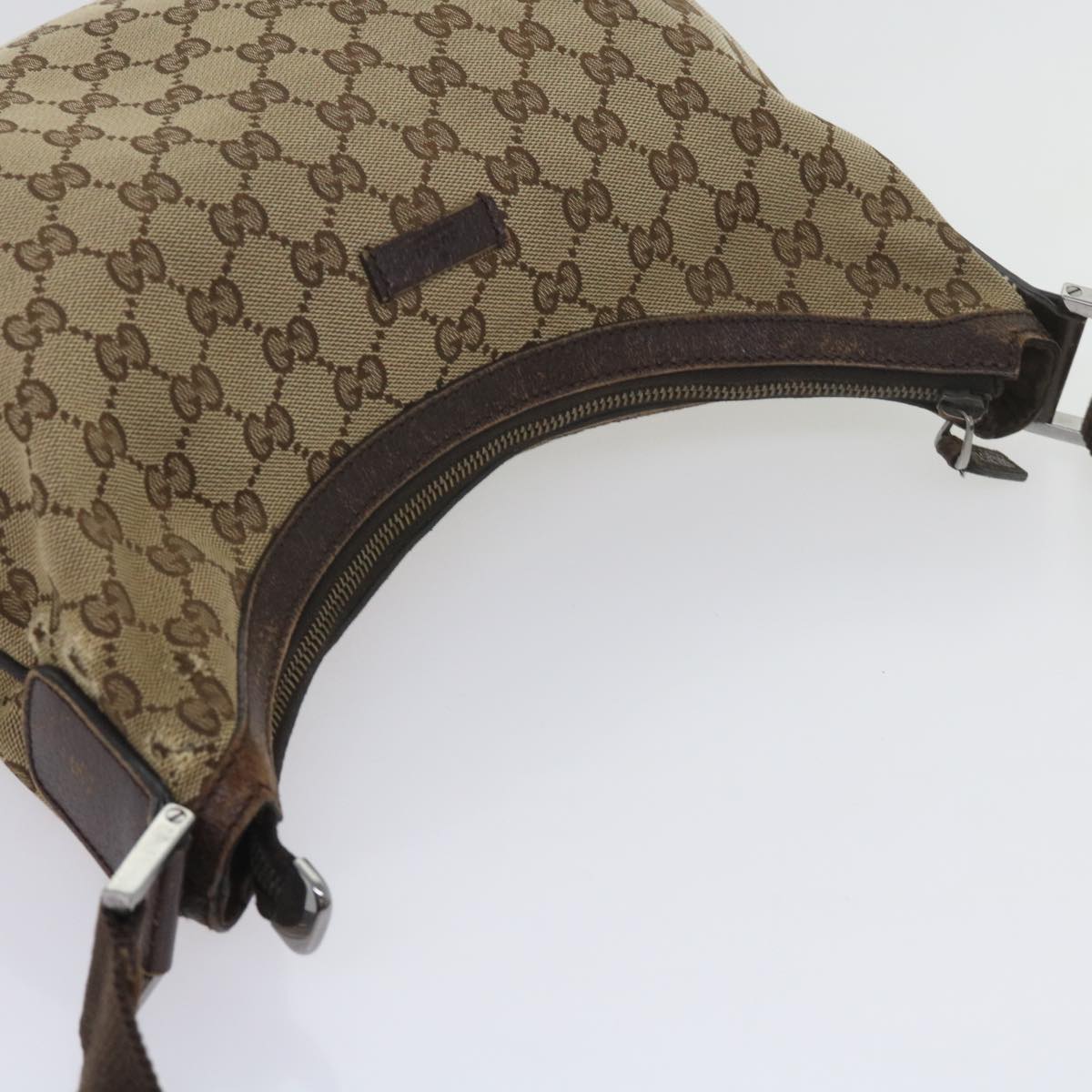 GUCCI GG Canvas Shoulder Bag Beige 181092 60607