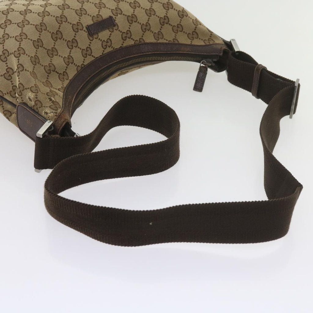 GUCCI GG Canvas Shoulder Bag Beige 181092 60607