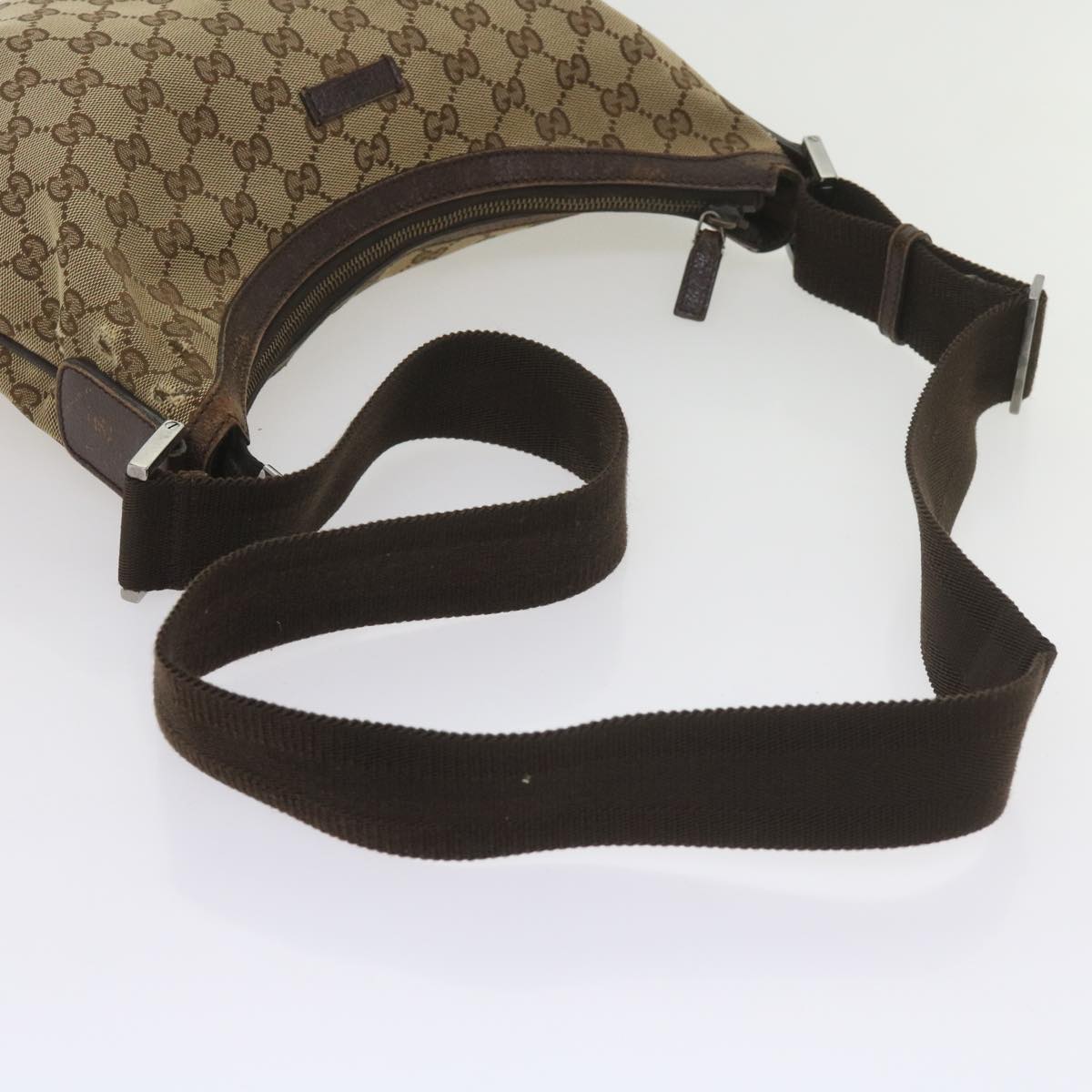 GUCCI GG Canvas Shoulder Bag Beige 181092 60607
